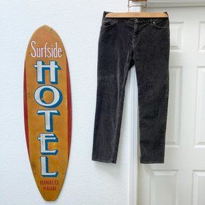 J.Jill Slim Leg, Fine Wale, Soft Stretch Corduroy Pants, size 10, Dark Brown